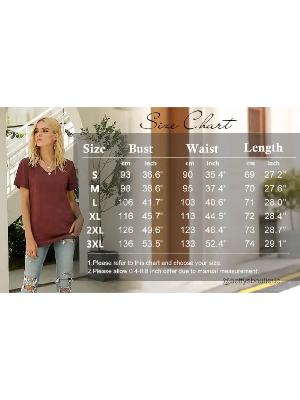 Women's V-Neck Tee Loose Fit Short Sleeve Casual Top Floral Print